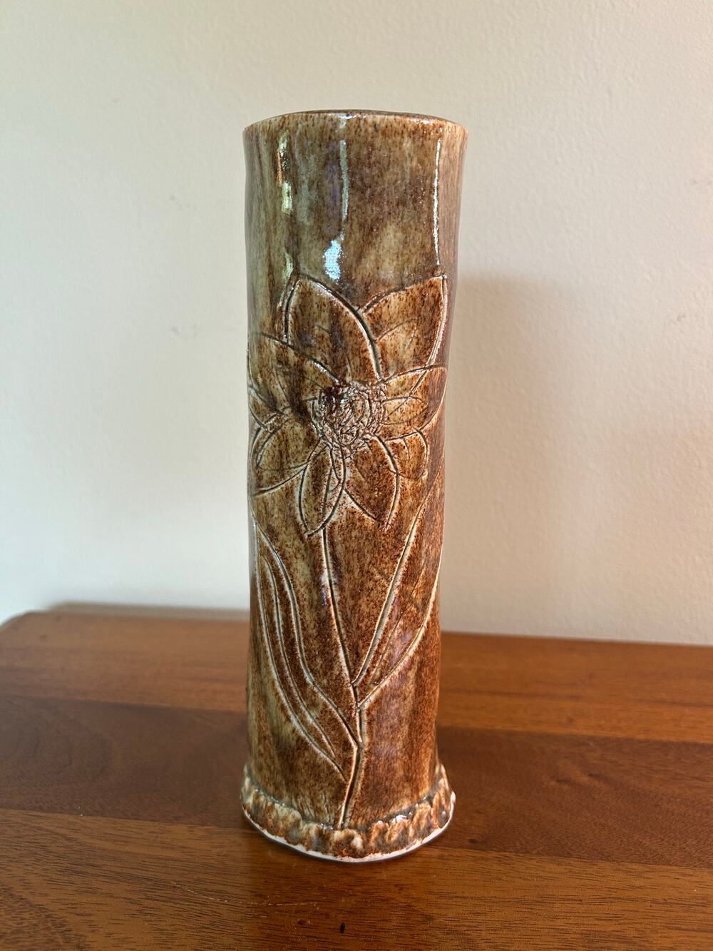 Vintage Studio Pottery Vase Signed by Artist